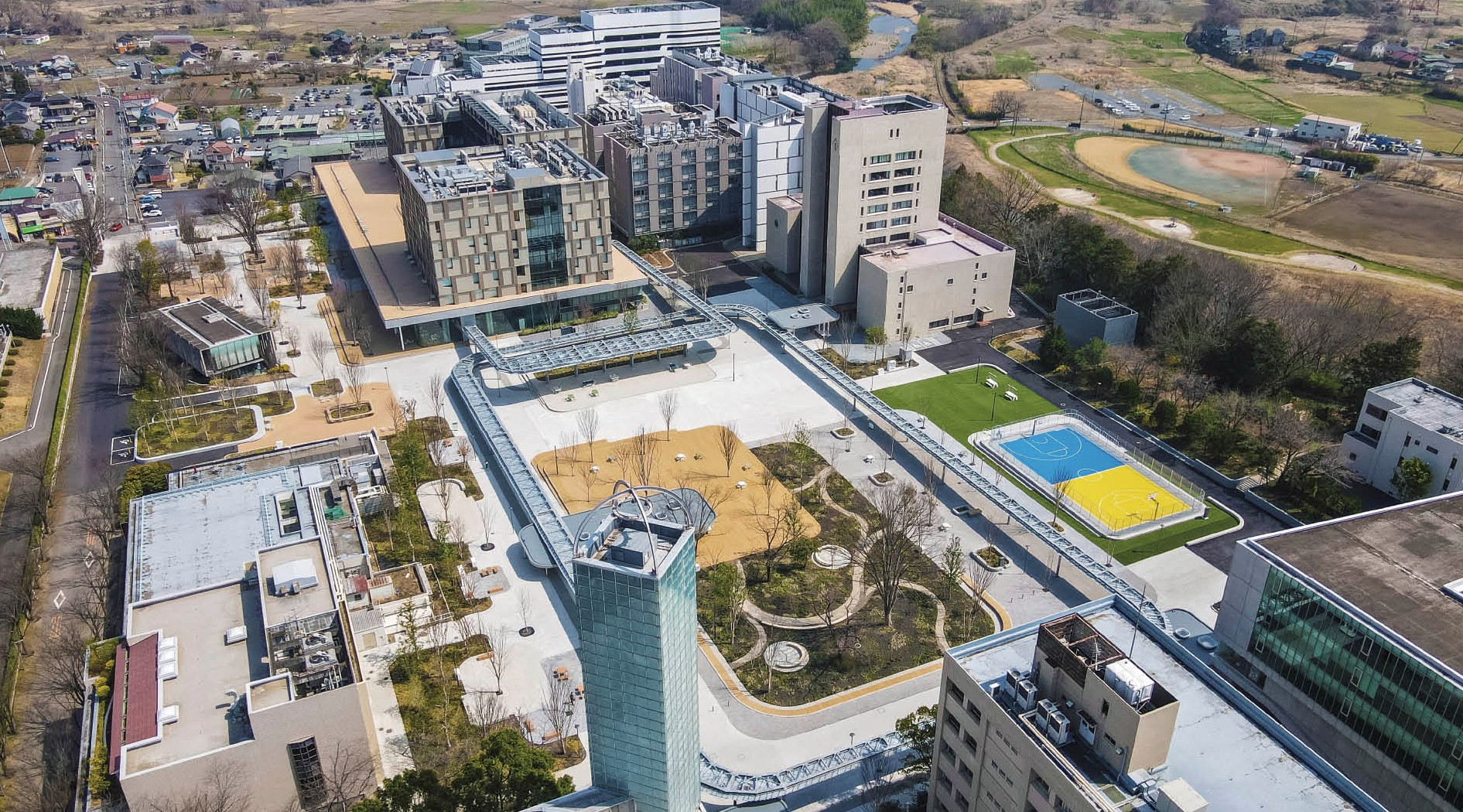城西大学キャンパス キャンパス全景(空撮)
